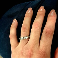 14K White Gold 1.00cttw Lab Grown Channel Set Diamond Anniversary Band