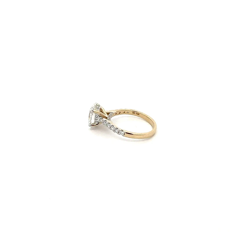 14K Yellow Gold 2.50 cttw Lab Grown Diamond Engagement Ring - 6.5 4.5 /
