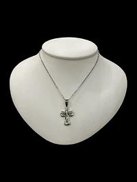 Stainless Steel 23X15mm Cross Pendant - 18"