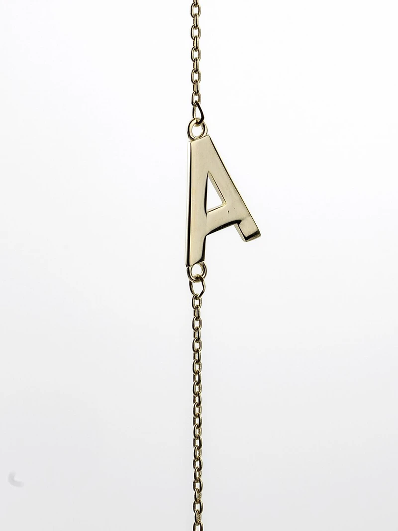 10K Initial Pendant - Letter A / Gold
