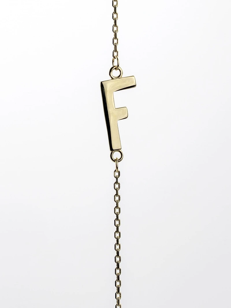 10K Initial Pendant - Letter A / Gold