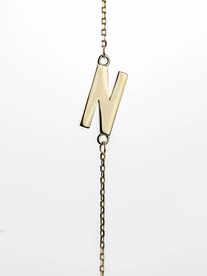 10K Initial Pendant - Letter A / Gold