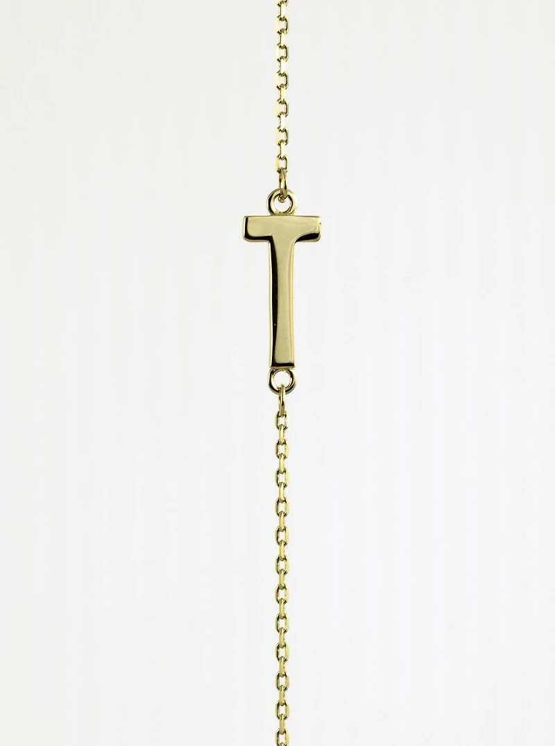 10K Initial Pendant - Letter A / Gold