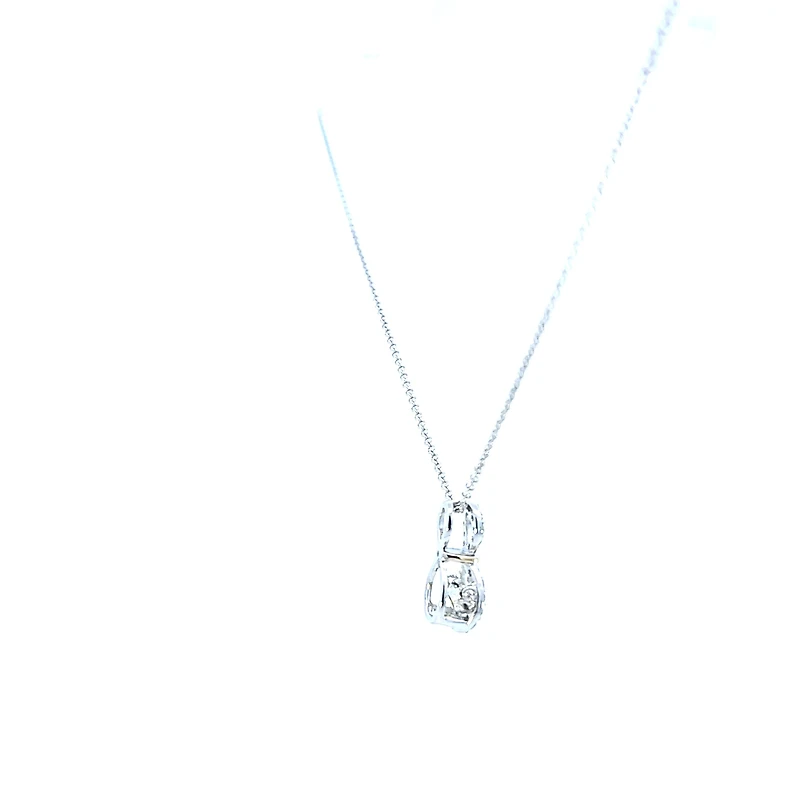 10K White and Yellow Two Tone Pulse 0.30cttw Diamond Necklace