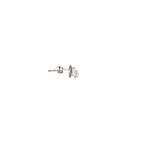 10K White Gold 0.46cttw Lab Grown Emerald Cut Diamond Earrings