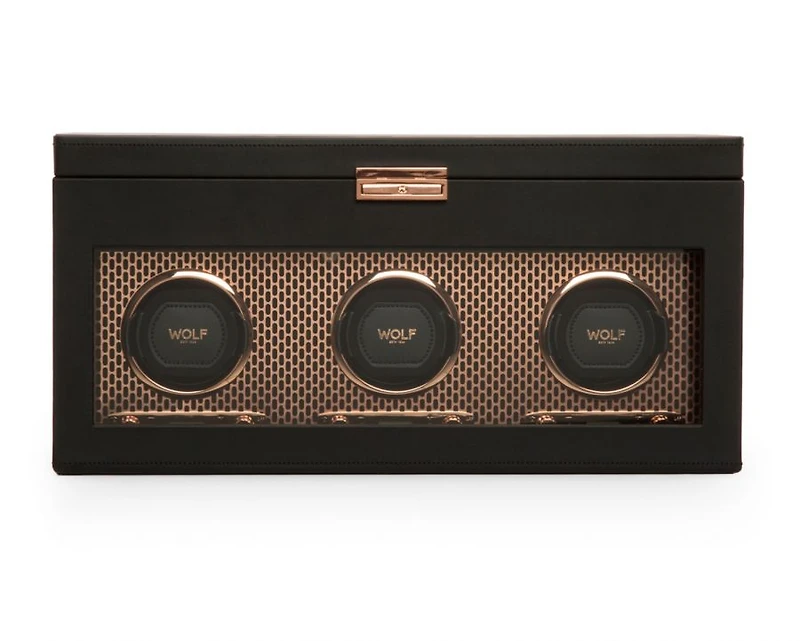 Axis Triple Watch Winder with Storage 