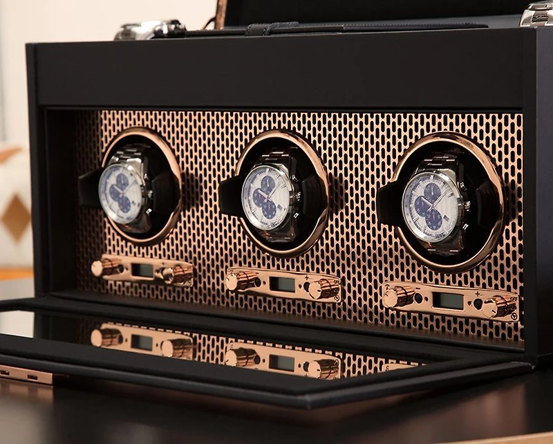 Axis Triple Watch Winder with Storage 