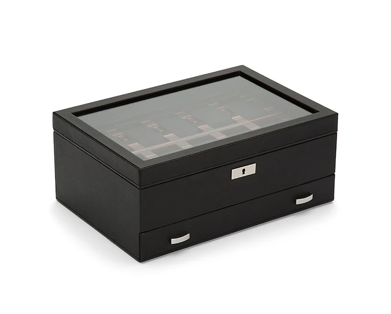 Roadster 10 Piece Watch Box with Drawer