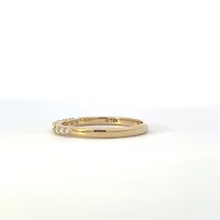10K Yellow Gold 0.22cttw Diamond Wedding Band - 4 / White gold