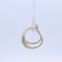 10K Yellow Gold 0.50cttw Diamond Hoop Earrings