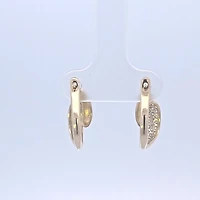 10K Yellow Gold 0.50cttw Diamond Hoop Earrings