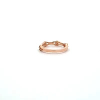 14K Rose Gold 0.16cttw Maple Leaf Canadian Diamond Ring - 4