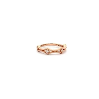 14K Rose Gold 0.16cttw Maple Leaf Canadian Diamond Ring - 4
