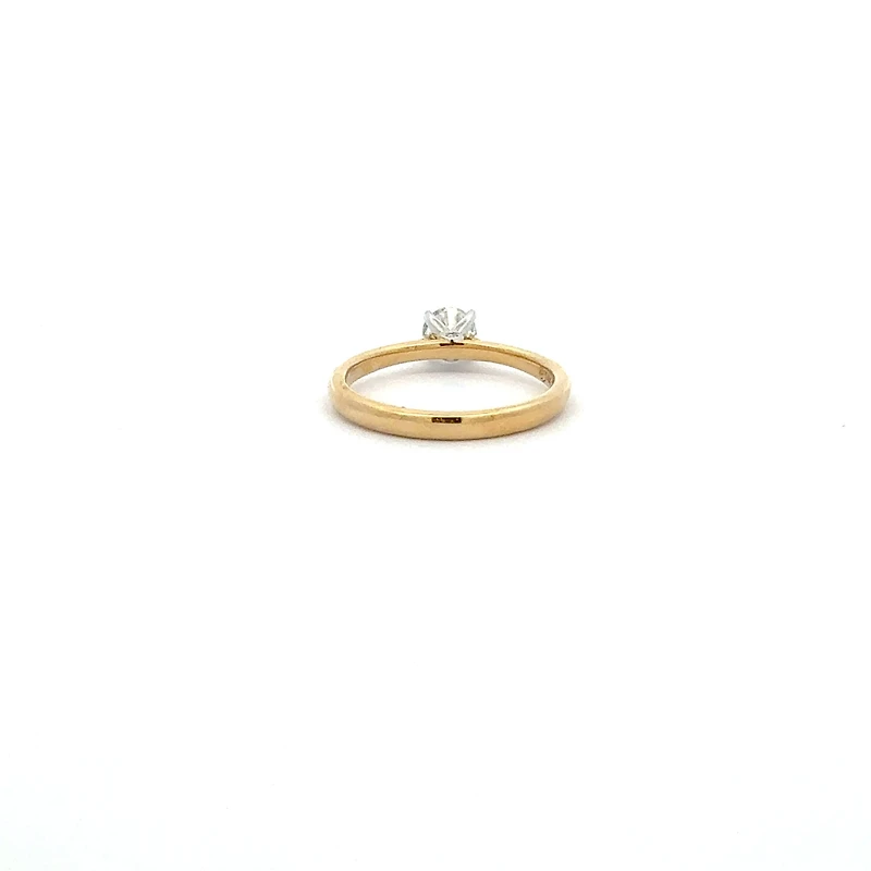 14K Yellow and White Gold 0.524cttw Canadian Diamond Ring - 4