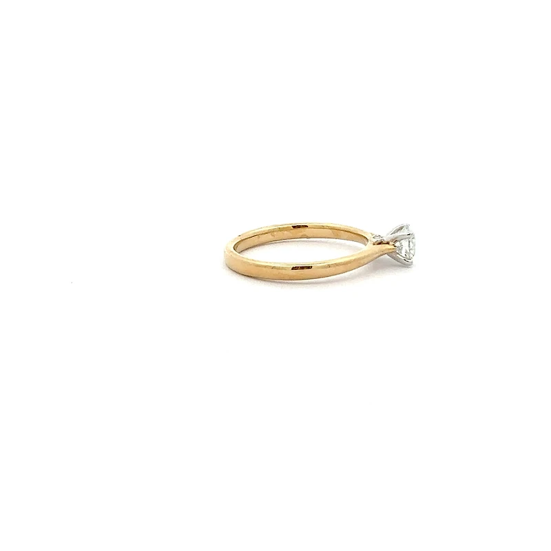 14K Yellow and White Gold 0.524cttw Canadian Diamond Ring - 4