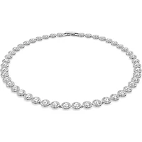 Swarovski Una Angelic Tennis necklace, Round cut, Medium, White, Rhodium plated 5117703