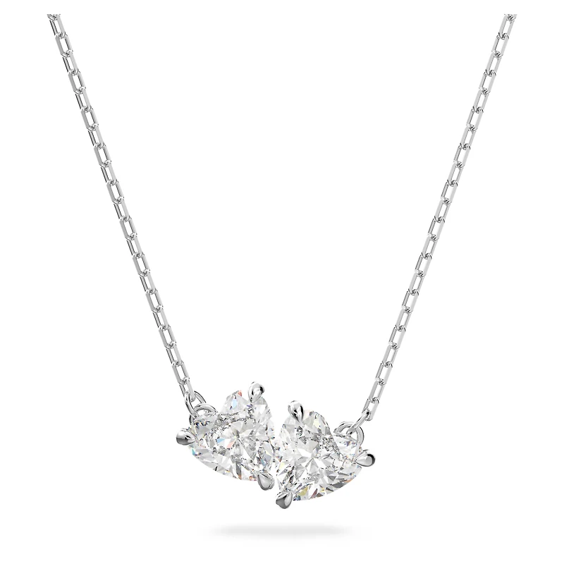 Swarovski Mesmera Attract necklace Heart, White, Rhodium plated - 5517117