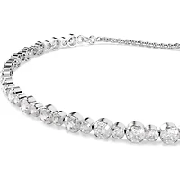 Swarovski - Matrix Tennis bracelet, Mixed round cuts, White, Rhodium plated 5677813