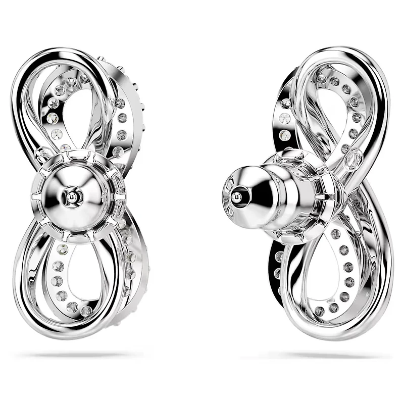 Swarovski - Hyperbola stud earrings, Infinity, White, Rhodium plated - 5687269/5689648 (SS)