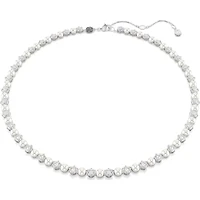 Swarovski - Matrix Tennis necklace, Crystal pearl, Round cut, White, Rhodium plated 5689623