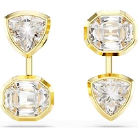 Swarovski - Imber earring jackets, Asymmetrical design, Mixed cuts, White, Gold-tone plated 5705461