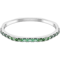 Swarovski - Matrix bangle, Baguette cut, Green, Rhodium plated 5705785