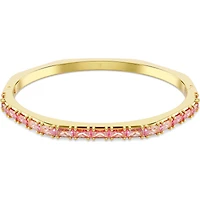 Swarovski - Matrix bangle, Baguette cut, Pink, Gold-tone plated 5705791