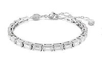 Swarovski - Matrix Tennis bracelet, Baguette cut, White, Rhodium plated 5707200