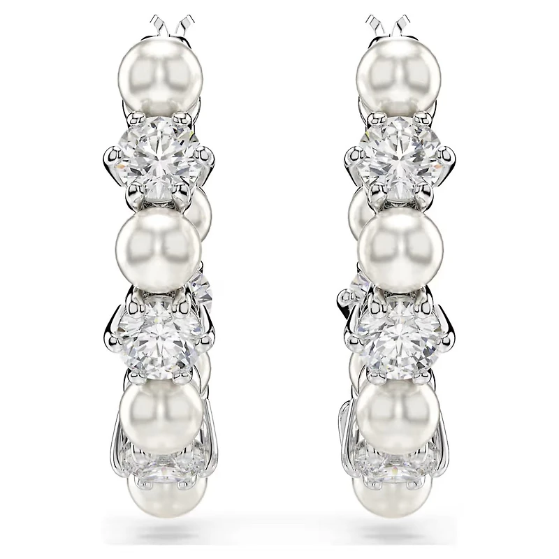 Swarovski Matrix Pearl Hoop Earrings - 5709256/5720885 (SS)