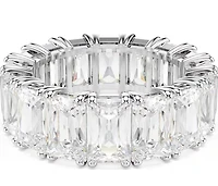 Swarovski - Matrix Vittore ring, Baguette cut, White, Rhodium plated - 5709276