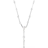 Swarovski - Constella Y necklace, Crystal pearl, Round cuts, White, Rhodium plated 5711830