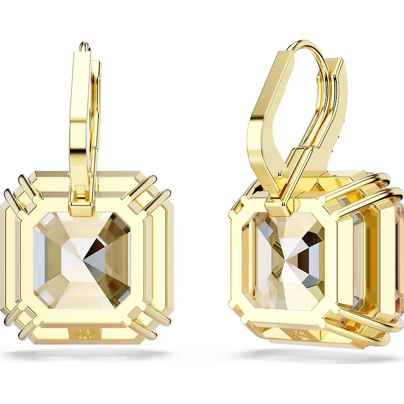 Millenia drop earrings, Mixed cuts, Caramel, Gold-tone plated 5725744