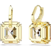 Millenia drop earrings, Mixed cuts, Caramel, Gold-tone plated 5725744
