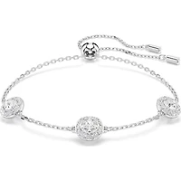 Swarovski Una Angelic bracelet, Round cut, Double sided motifs, White, Rhodium plated 5732272