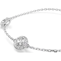Swarovski Una Angelic bracelet, Round cut, Double sided motifs, White, Rhodium plated 5732272