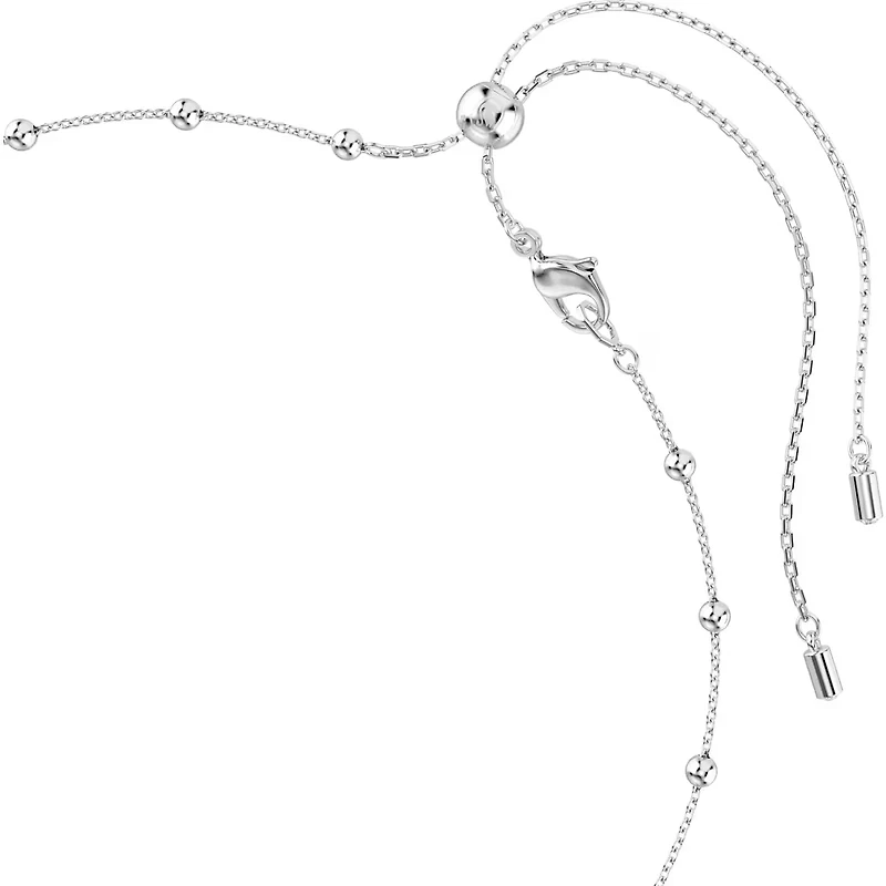 Una Angelic pendant, Round cut, Double sided motifs, White, Rhodium plated 5733116