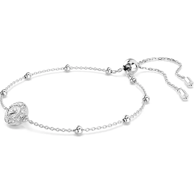Una Angelic bracelet, Round cut, White, Rhodium plated 5733196