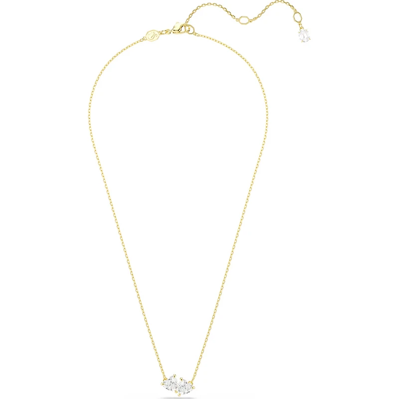 Swarovski Mesmera Attract necklace, Heart, White, Gold-tone plated 5733475