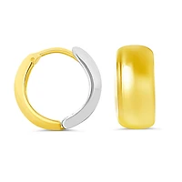 10K Yellow and White Gold Huggies/Earrings