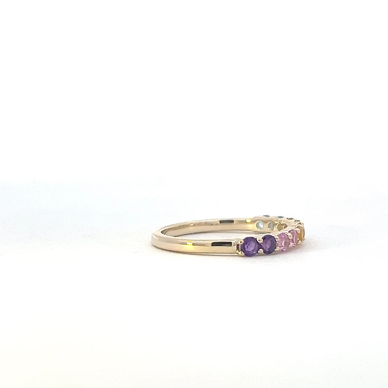 10K Yellow Gold Gemstones Ring - 4 / yellow gold