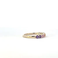 10K Yellow Gold Gemstones Ring - 4 / yellow gold