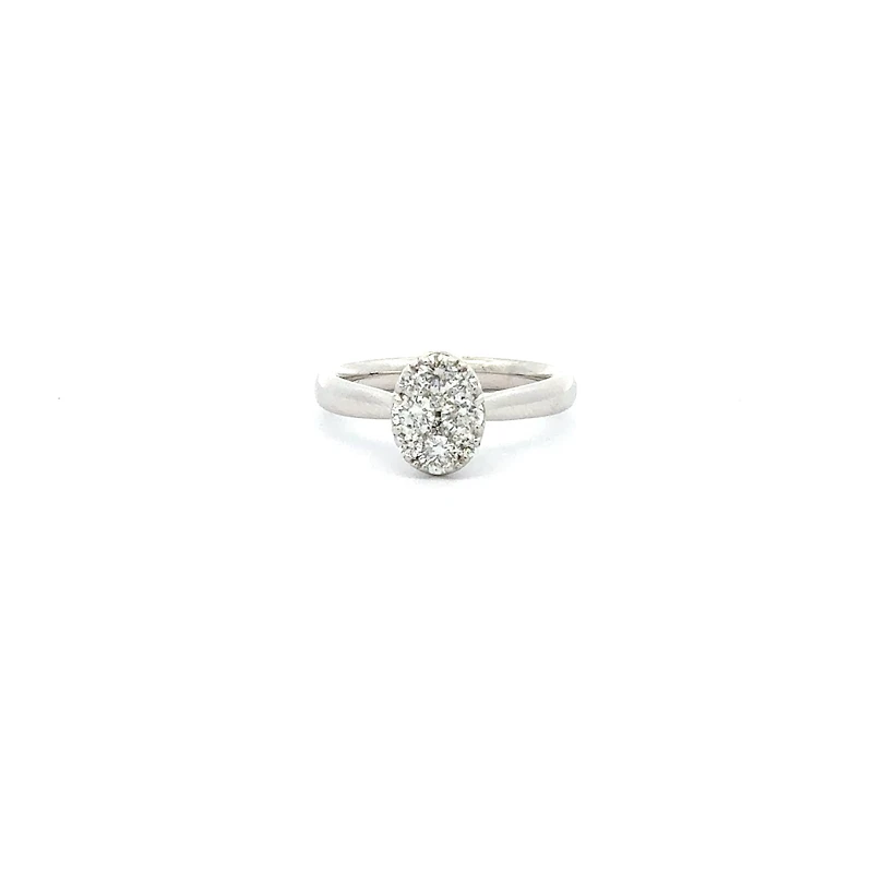 10k White Gold 0.73cttw Diamond Ring - 4