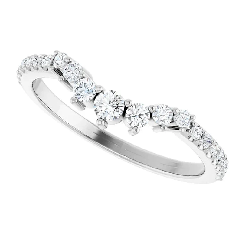 14K White, Yellow or Rose Gold 0.33cttw Diamond Ring - Lab Grown Diamonds /