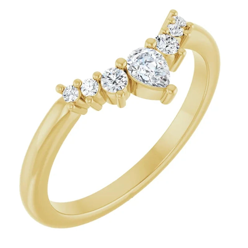 14K White, Yellow or Rose Gold 0.25cttw Diamond Ring