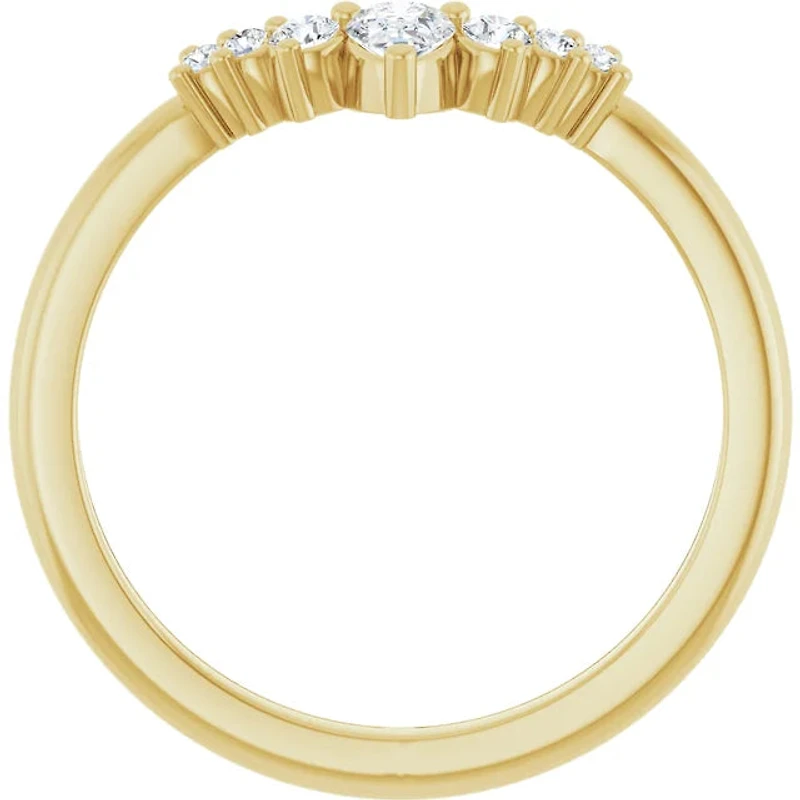 14K White, Yellow or Rose Gold 0.25cttw Diamond Ring
