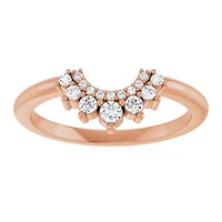 14K White, Yellow or Rose Gold 0.16cttw Diamond Ring - Earth Grown Diamonds /