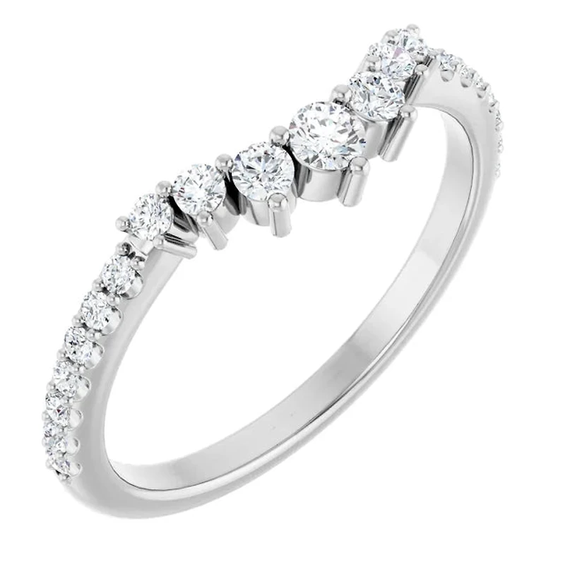 14K White, Yellow or Rose Gold 0.33cttw Diamond Ring - Lab Grown Diamonds /