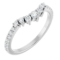14K White, Yellow or Rose Gold 0.33cttw Diamond Ring - Lab Grown Diamonds /