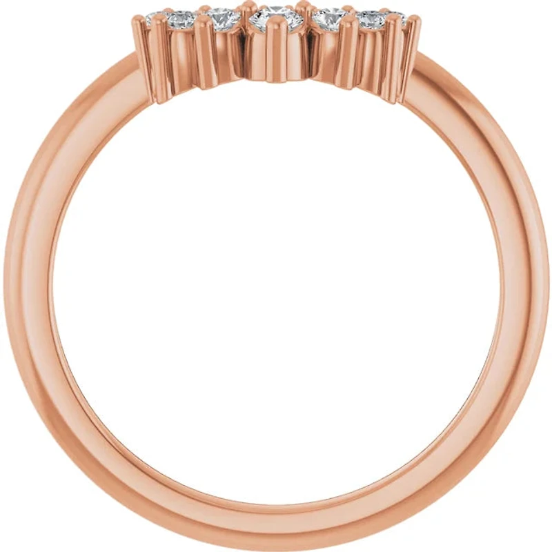 14K White, Yellow or Rose Gold 0.16cttw Diamond Ring - Earth Grown Diamonds /