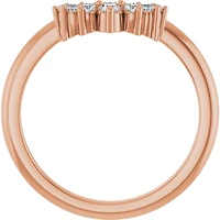 14K White, Yellow or Rose Gold 0.16cttw Diamond Ring - Earth Grown Diamonds /